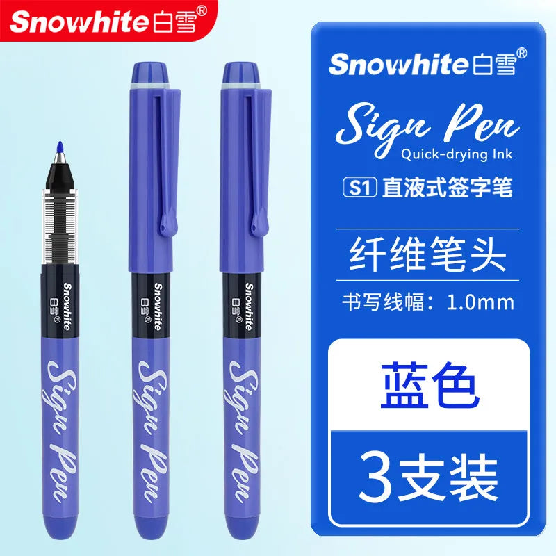 Snowhite Quick-Drying Sign Pen with 1.0mm Fiber Tip