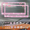 Crystal Rhinestone License Plate Frame for Cars