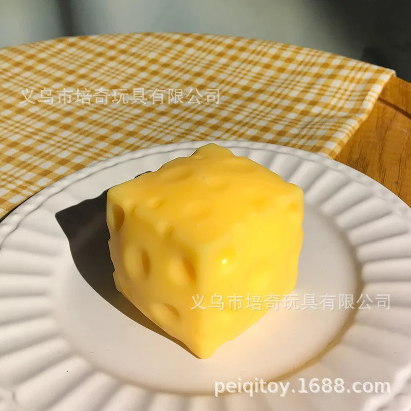 Large Cheese Block Squishy Toy