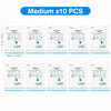 Ten medium reusable vacuum storage bags with electric pump and Type-C charging