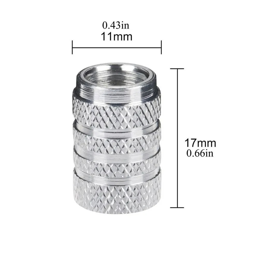 Aluminum Tire Valve Stem Caps – Set of 4