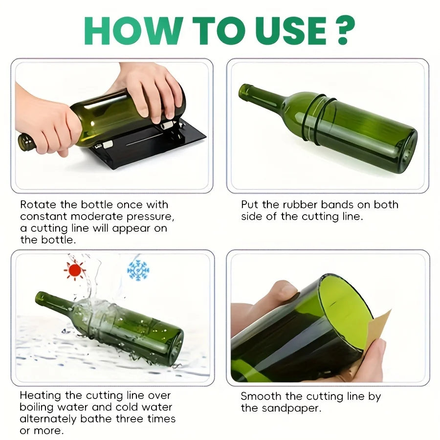 Adjustable Glass Bottle Cutter Kit for DIY Crafts