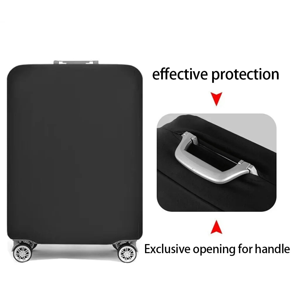 Elastic Luggage Cover with Gold Letter Design