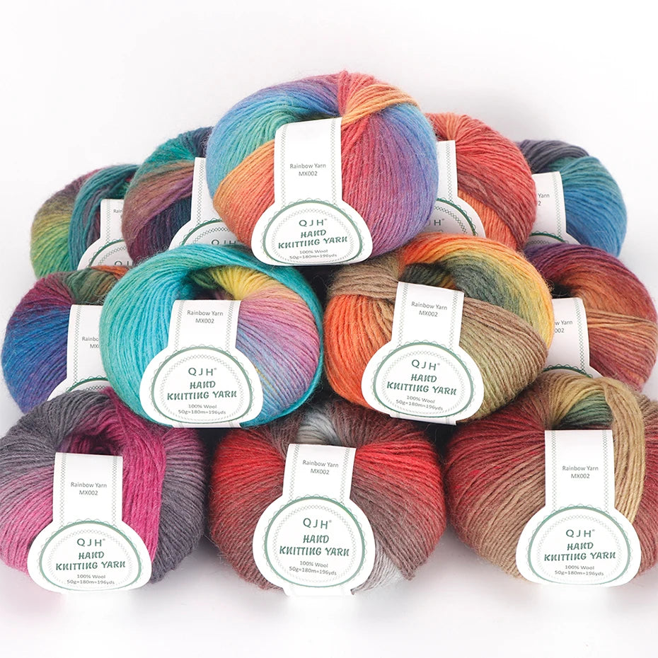 Multicolor Gradient Wool Yarn for Knitting and Crochet