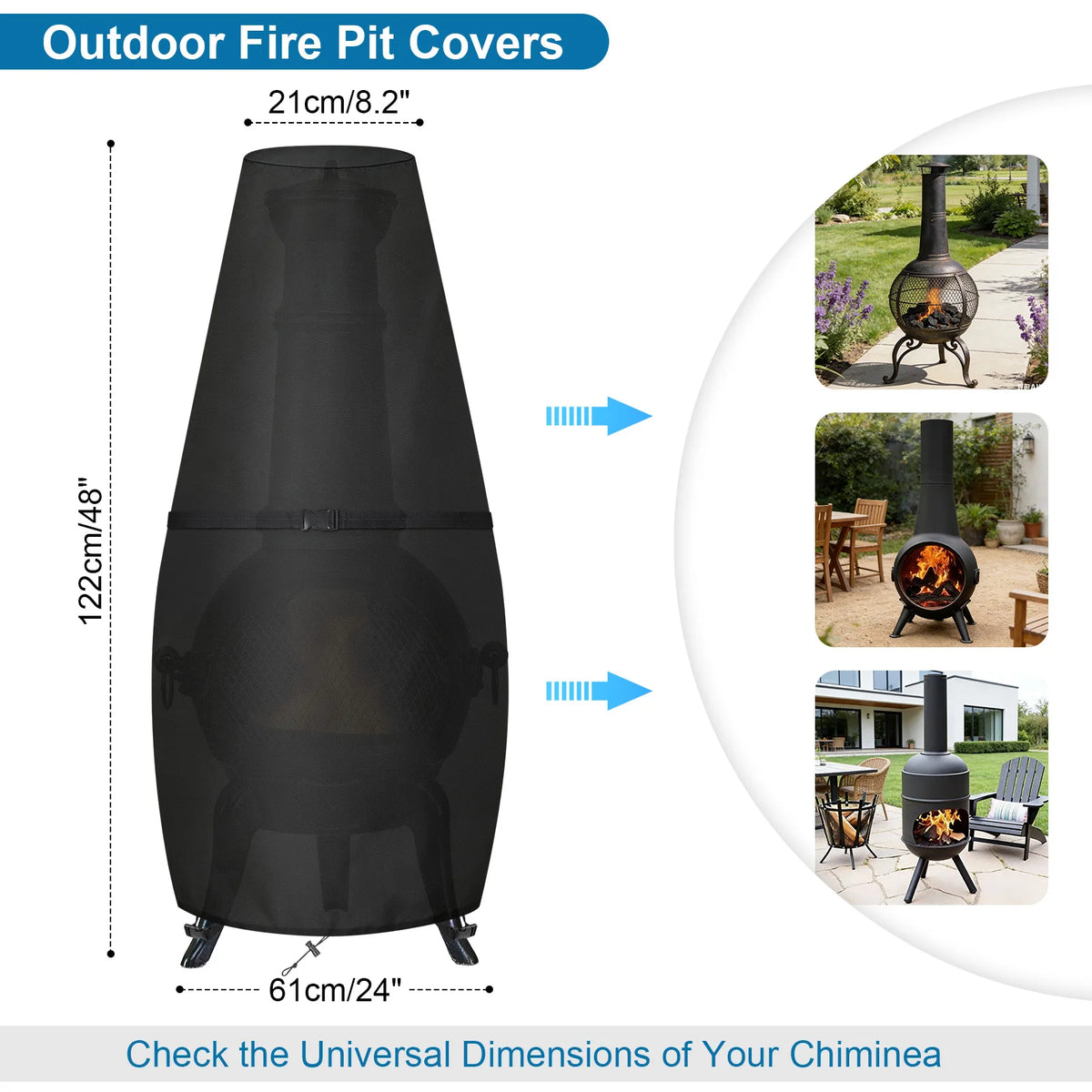Waterproof Grill Cover with Adjustable Straps