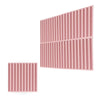 Vertical pink ribbed 3D diamond textured wall panels for modern accent decor