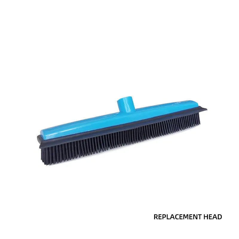 Rubber Broom with Telescopic Handle for Pet Hair and Lint Removal