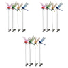 A collection of lifelike dragonfly garden clips with insect repellent designs in various colors and species.