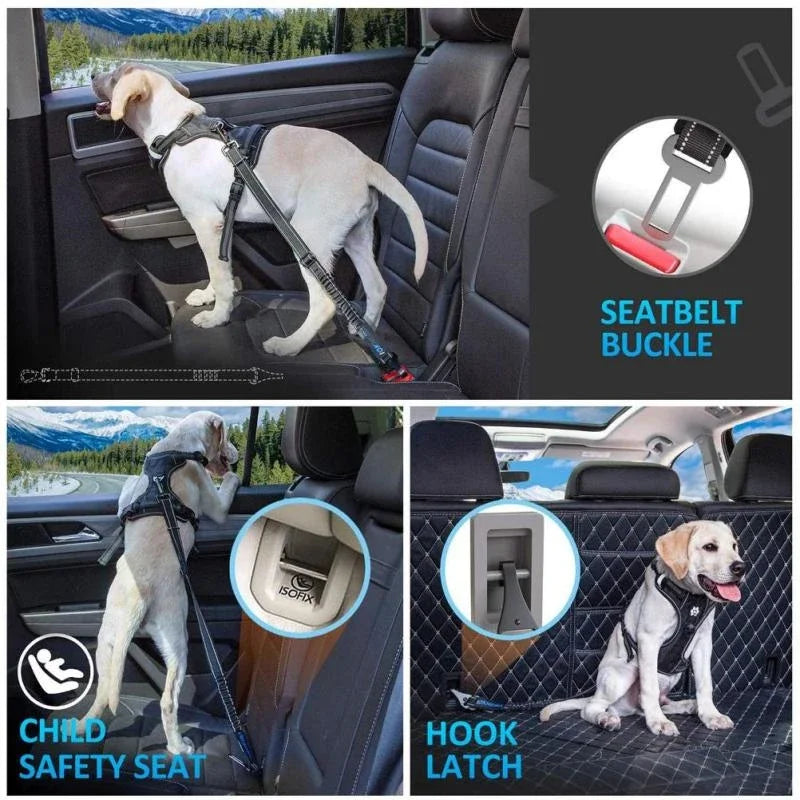 Adjustable Reflective Dog Car Seatbelt
