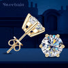 Moissanite Stud Earrings in Sterling Silver