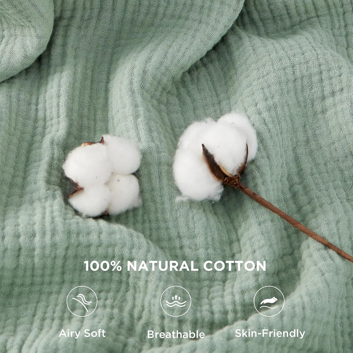 6-Layer Cotton Muslin Blanket – Lightweight & Breathable for All-Season Comfort