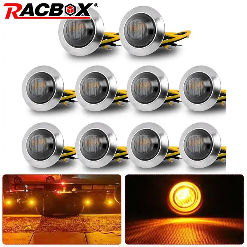 LED Side Marker Lights with Smoke Lens for Trucks, Trailers, Boats & RVs