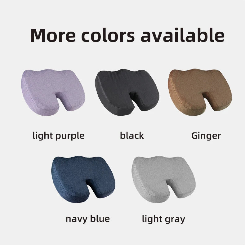 Ergonomic U-Shaped Memory Foam Seat Cushion for Coccyx Pain Relief