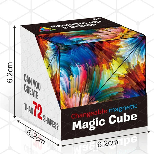 Magnetic Fidget Cube – Changeable 3D Puzzle for Stress Relief