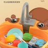 Kids Electric Toy Dishwasher with Automatic Water Cycle
