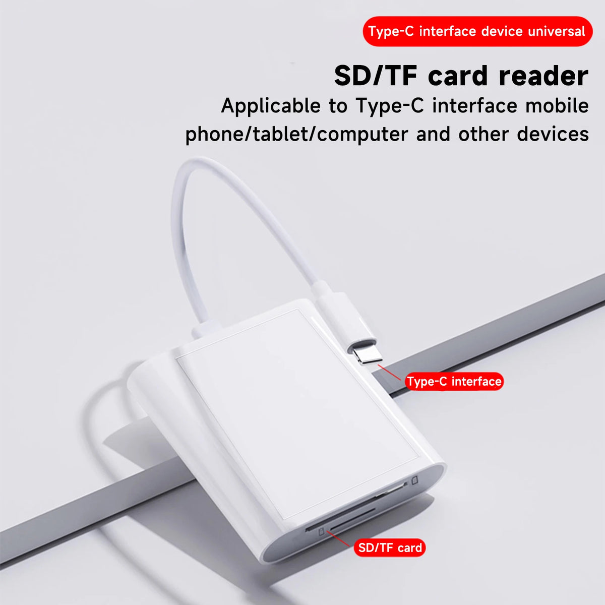 USB-C Card Reader with SD/TF Slot and Flash Drive