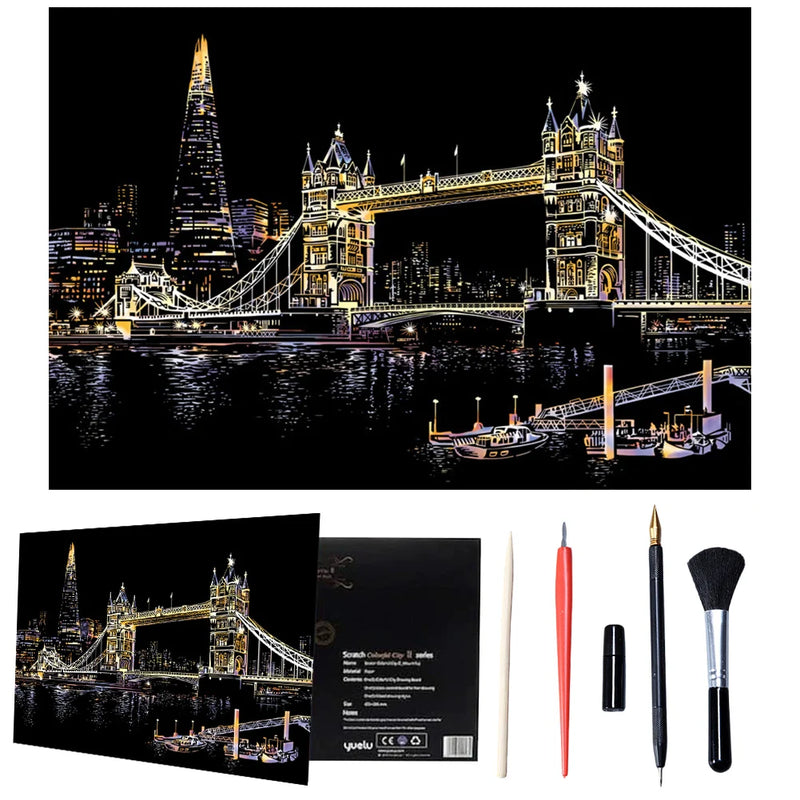 Mount Fuji Scratch Art Painting Kit