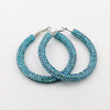 Rainbow Crystal Hoop Earrings