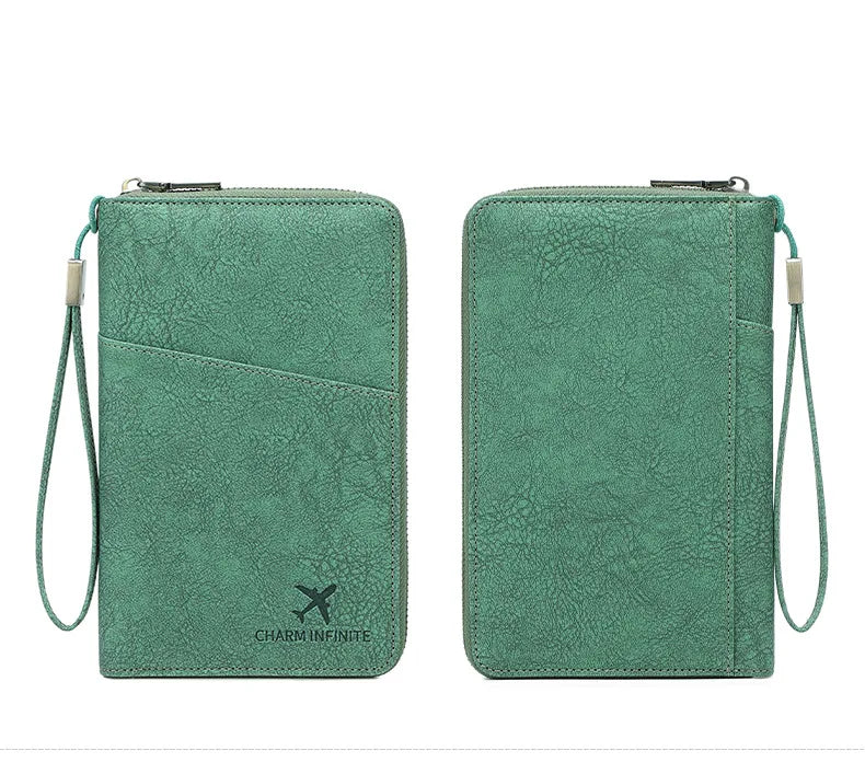 RFID Blocking Travel Passport Holder and Document Organizer