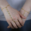 Colorful CZ Link Chain Bracelet
