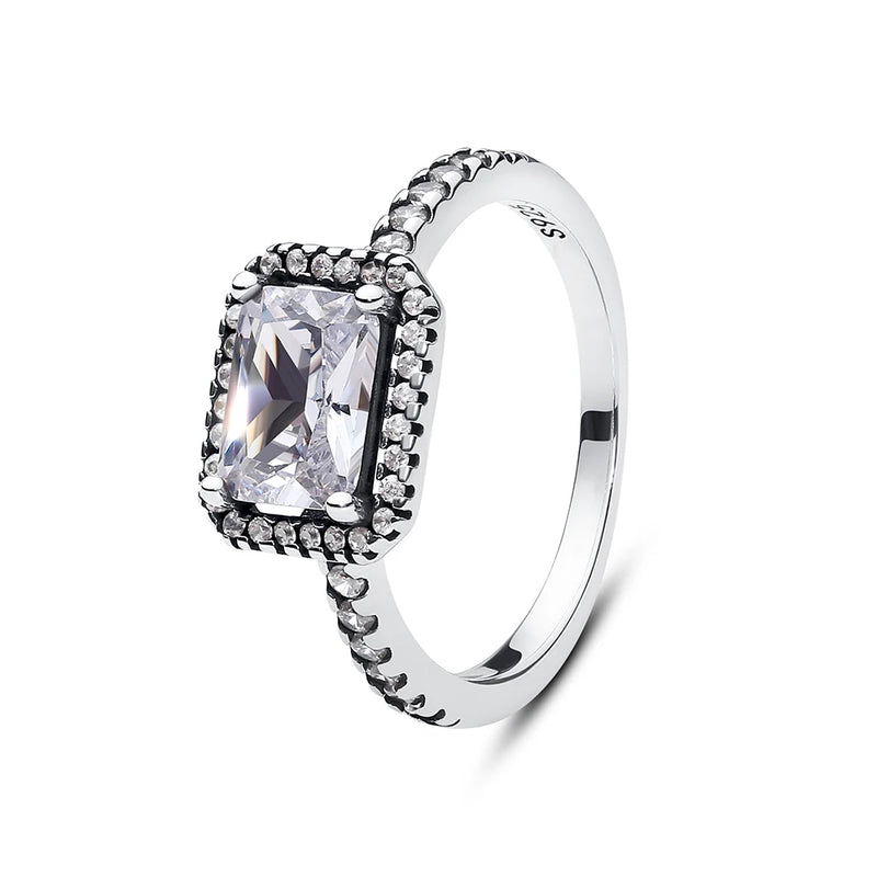 Sterling Silver Heart Ring with Cubic Zirconia