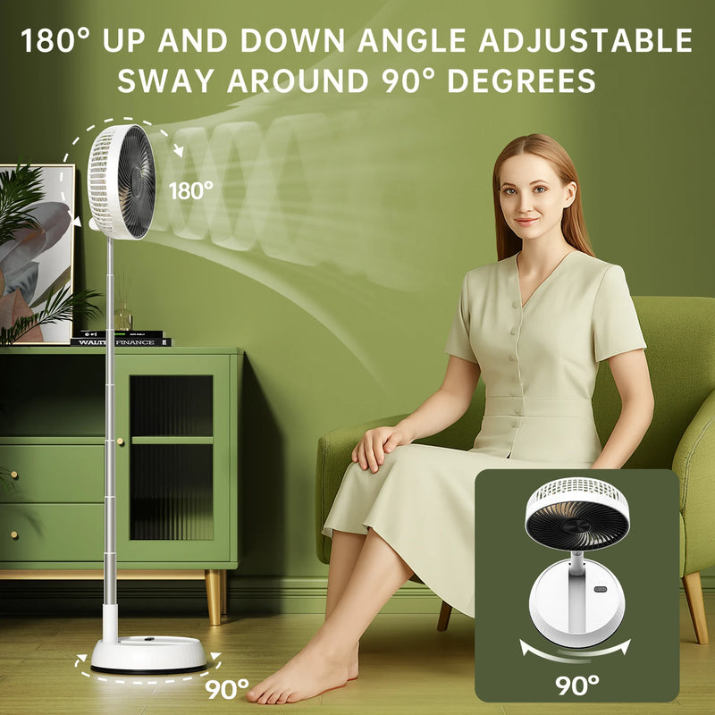 Ventilateur sur pied oscillant portable avec télécommande