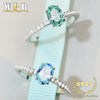 Elegant Oval CZ Sterling Silver Ring