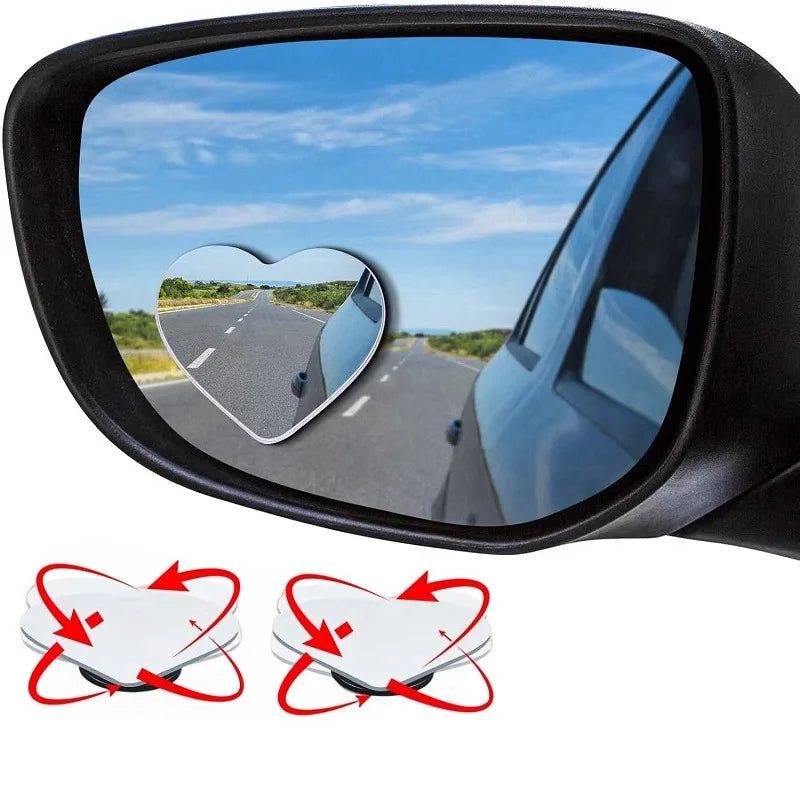 Heart-Shaped HD Wide-Angle Car Rearview Mirror (2-Pack)