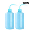 Two 500ml light blue tattoo squeeze bottles with precision tips