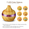 Wood Grain Ultrasonic Air Humidifier with Essential Oil Diffuser