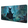 Fantasy Card Playmat with Rabbit Archer & Raccoon Design