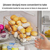 Clear Fridge Organizer Bins – Rectangle Plastic Storage for Fruit, Vegetables & Beverages