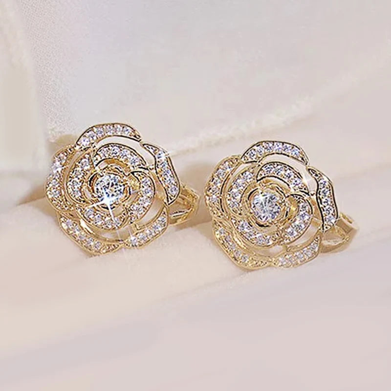 Boucles d'oreilles en zircon cubique géométriques