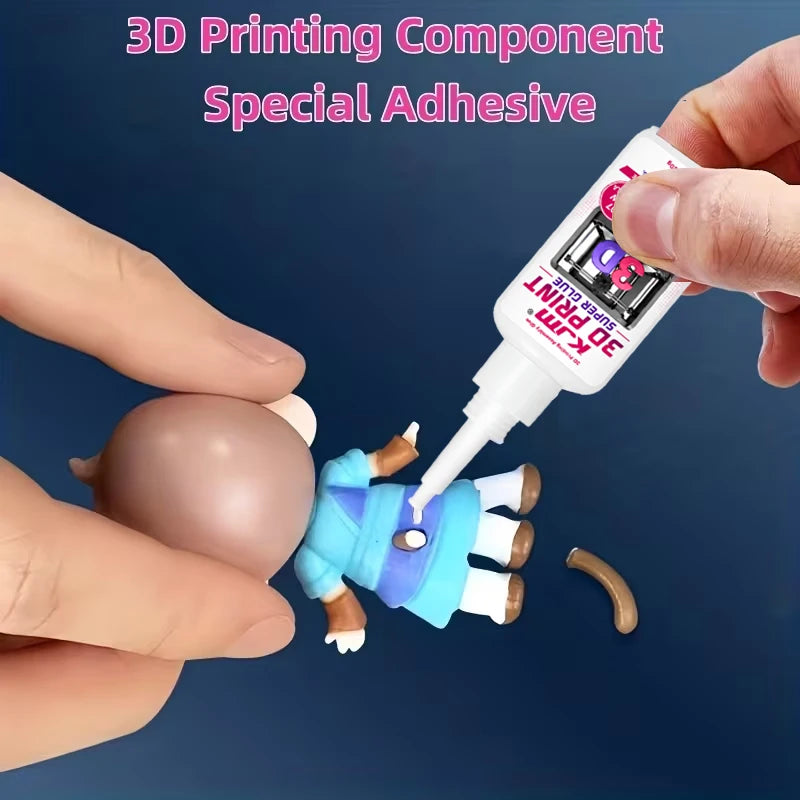 Strong Fast-Curing 3D Printing Glue for PLA ABS TPU PETG