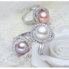 Elegant Freshwater Pearl Ring in Sterling Silver