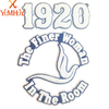 Vintage chenille iron-on patch featuring the year 1920 and the text The Finer Woman In The Room