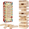 Classic Wooden Tumble Tower Game – 54-Piece Family Stacking Blocks