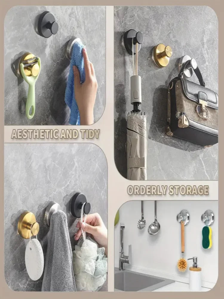 Suction Cup Hooks for Bathroom, Kitchen, and Glass Surfaces