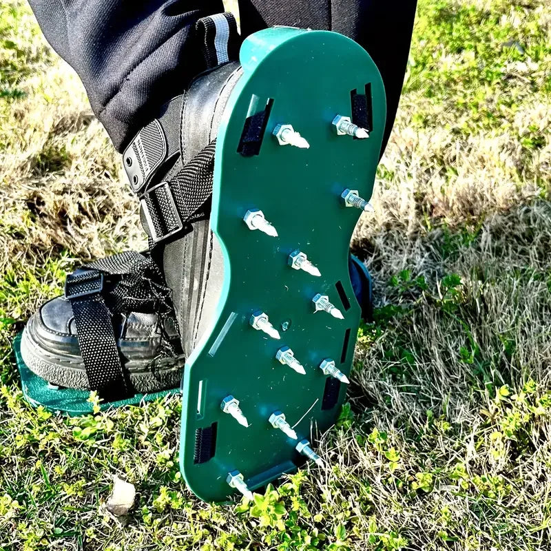 Manual Lawn Aerator Shoes with Metal Spikes
