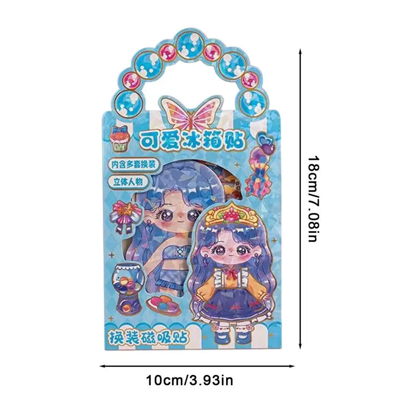 Magnetic Dress-Up Doll Set with Stand