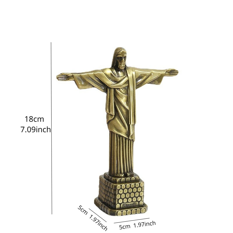 Jesus-Figurine mit Bronzeoptik