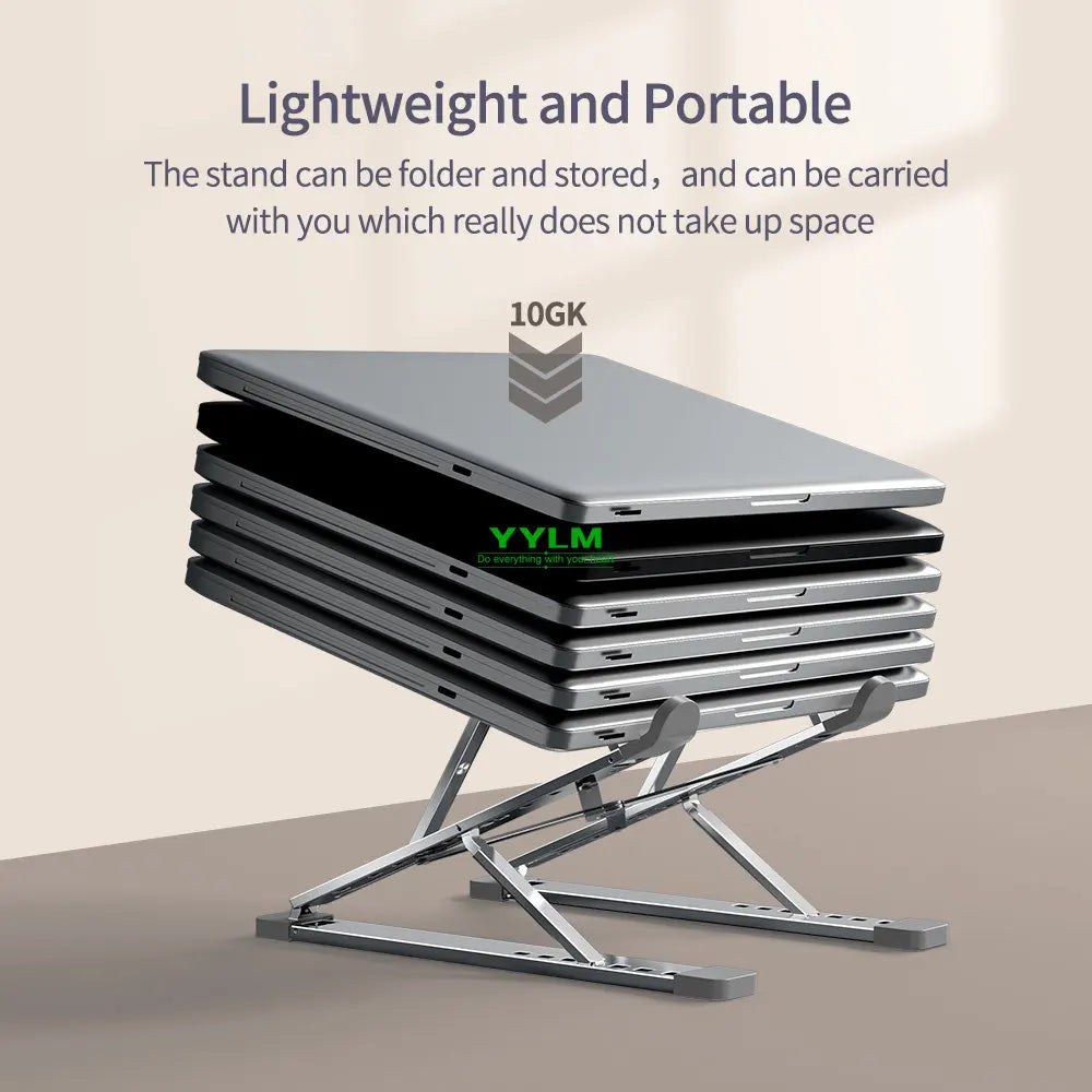 Adjustable Aluminum Laptop Stand with Cooling Design