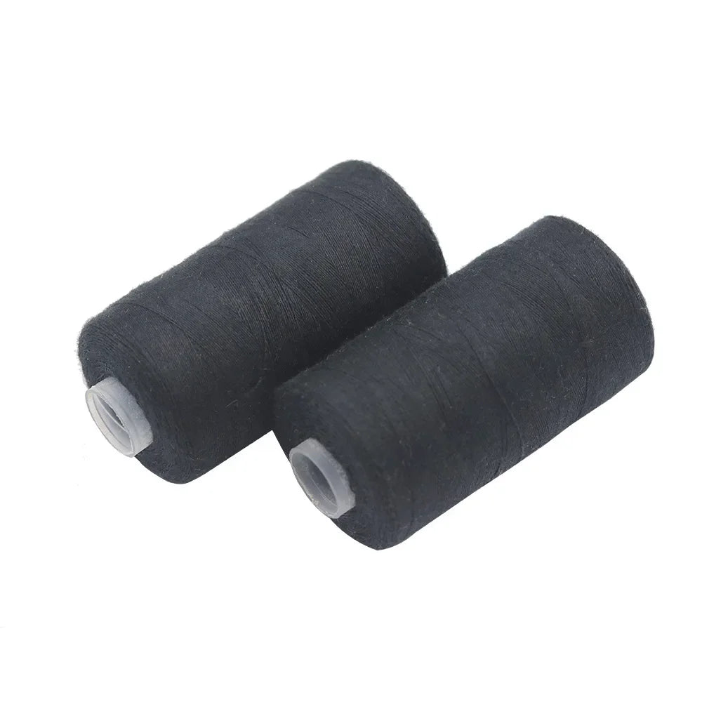 Premium Polyester Sewing Thread Set - 2 Spools of 500M in Black and White