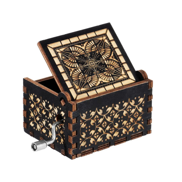 Wooden Hand-Crank Music Box - 'You Are My Sunshine' Engraved Keepsake Gift