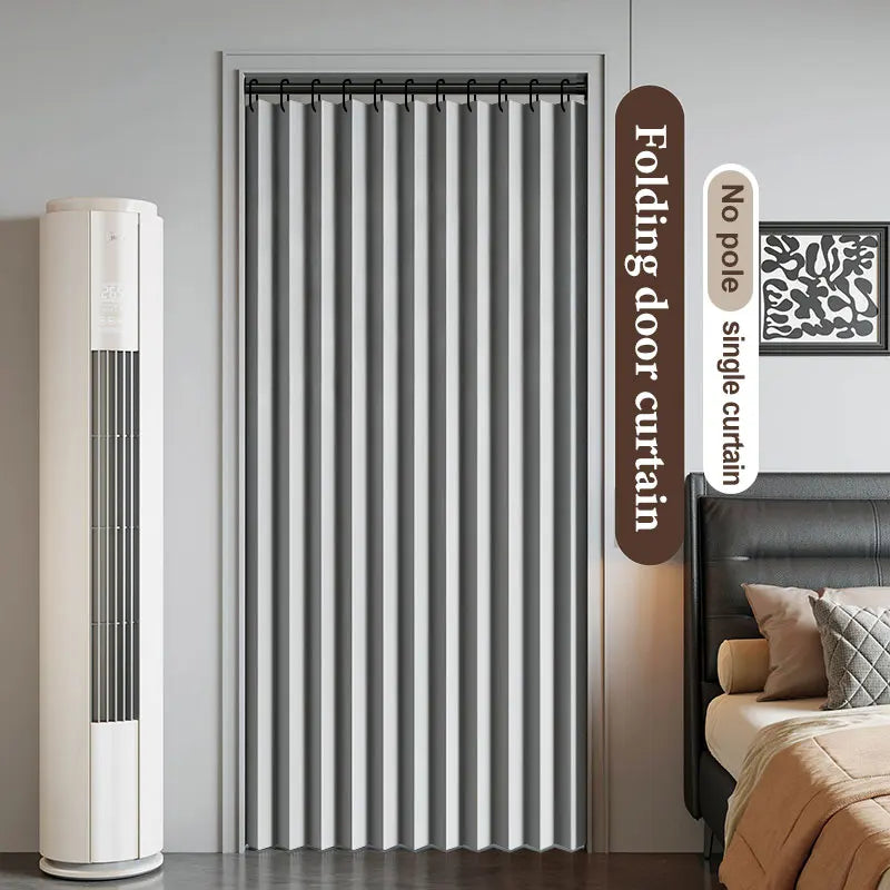 Foldable Blackout Door Curtain with Hooks
