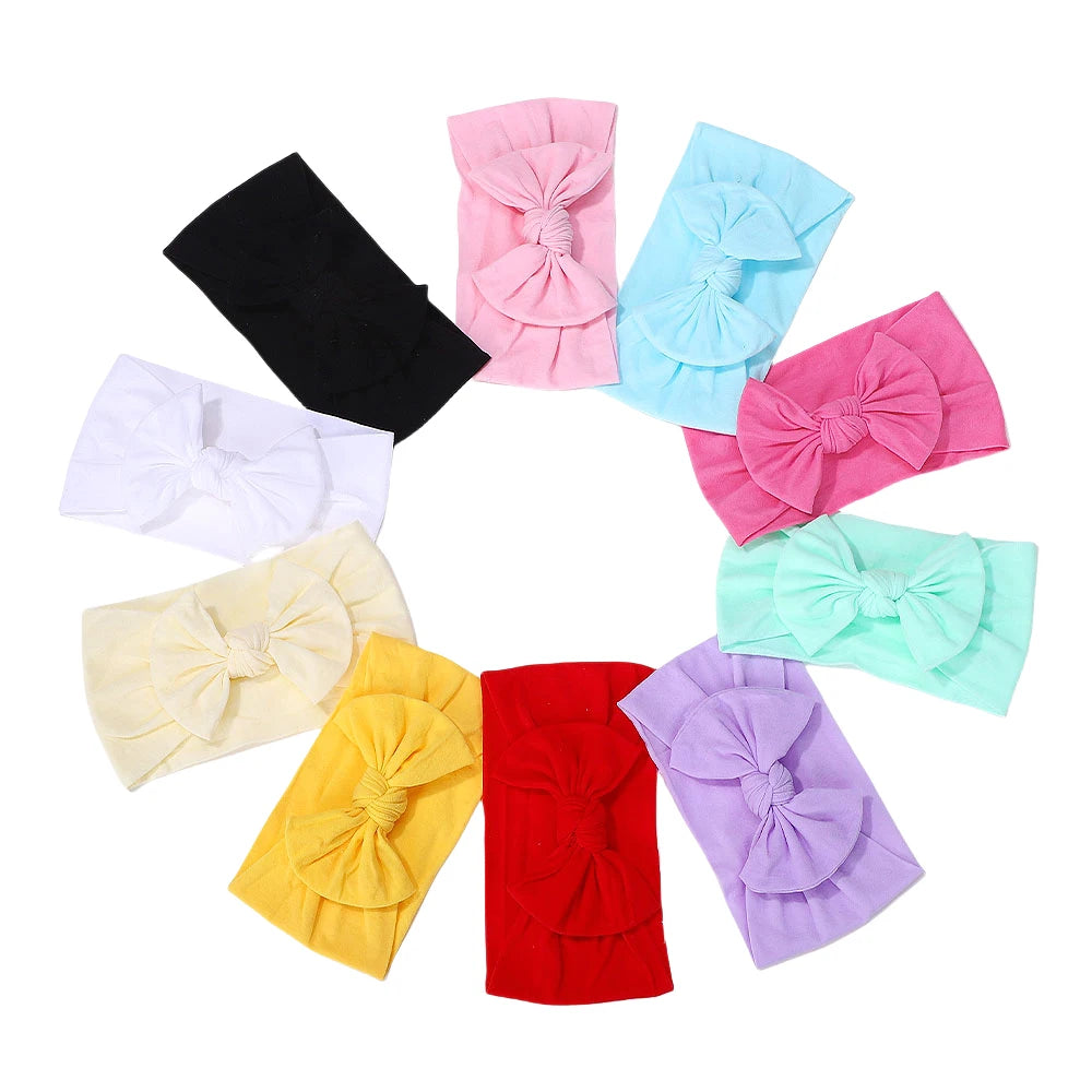 Baby Girl Bow Knit Headbands (Set of 10)