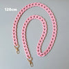 Matte Candy Pink Resin Handbag Chain – Detachable Shoulder Strap