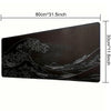 Extended Desk Mouse Pad with Stitched Edges & Non-Slip Rubber Base