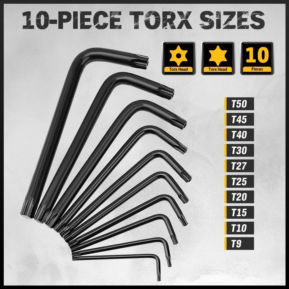 41-Piece Hex and Torx Key Set with Ratchet Handle and Storage Case