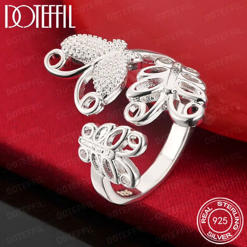 925 Sterling Silver Butterfly Ring